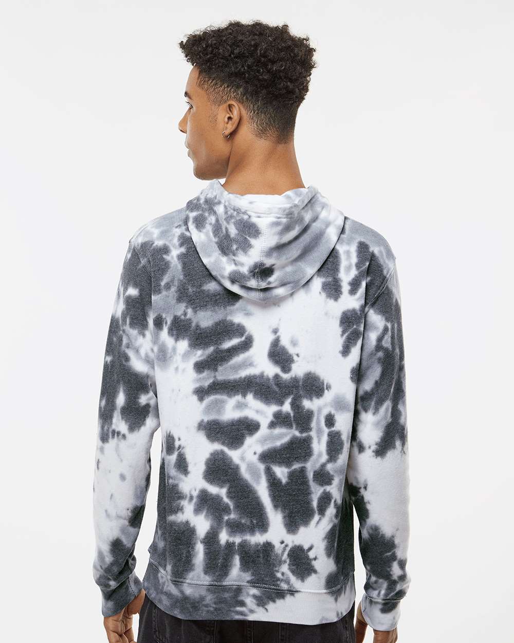 J. America-8861-Tie-Dyed Fleece Hooded Sweatshirt - Image 6