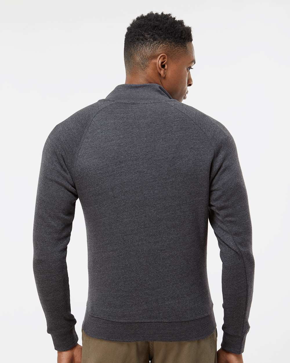 J. America-8869-Triblend Quarter-Zip Sweatshirt - Image 12