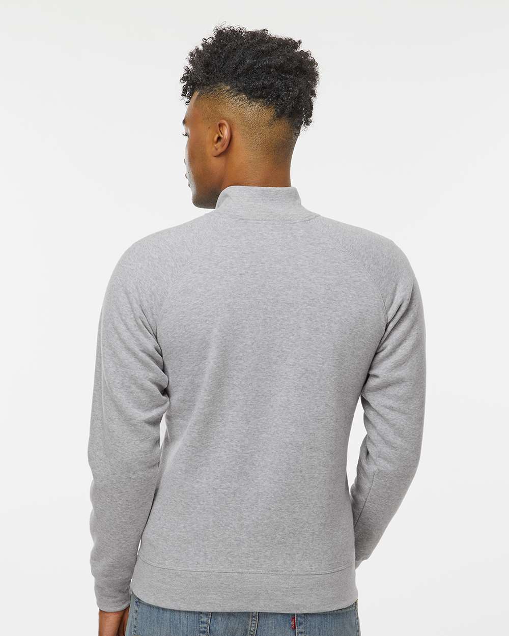 J. America-8869-Triblend Quarter-Zip Sweatshirt - Image 19