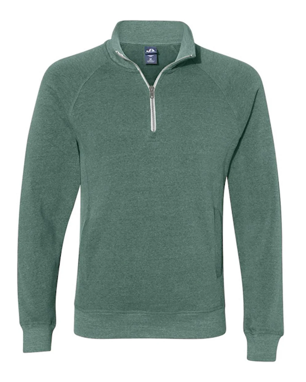 J. America-8869-Triblend Quarter-Zip Sweatshirt - Image 2