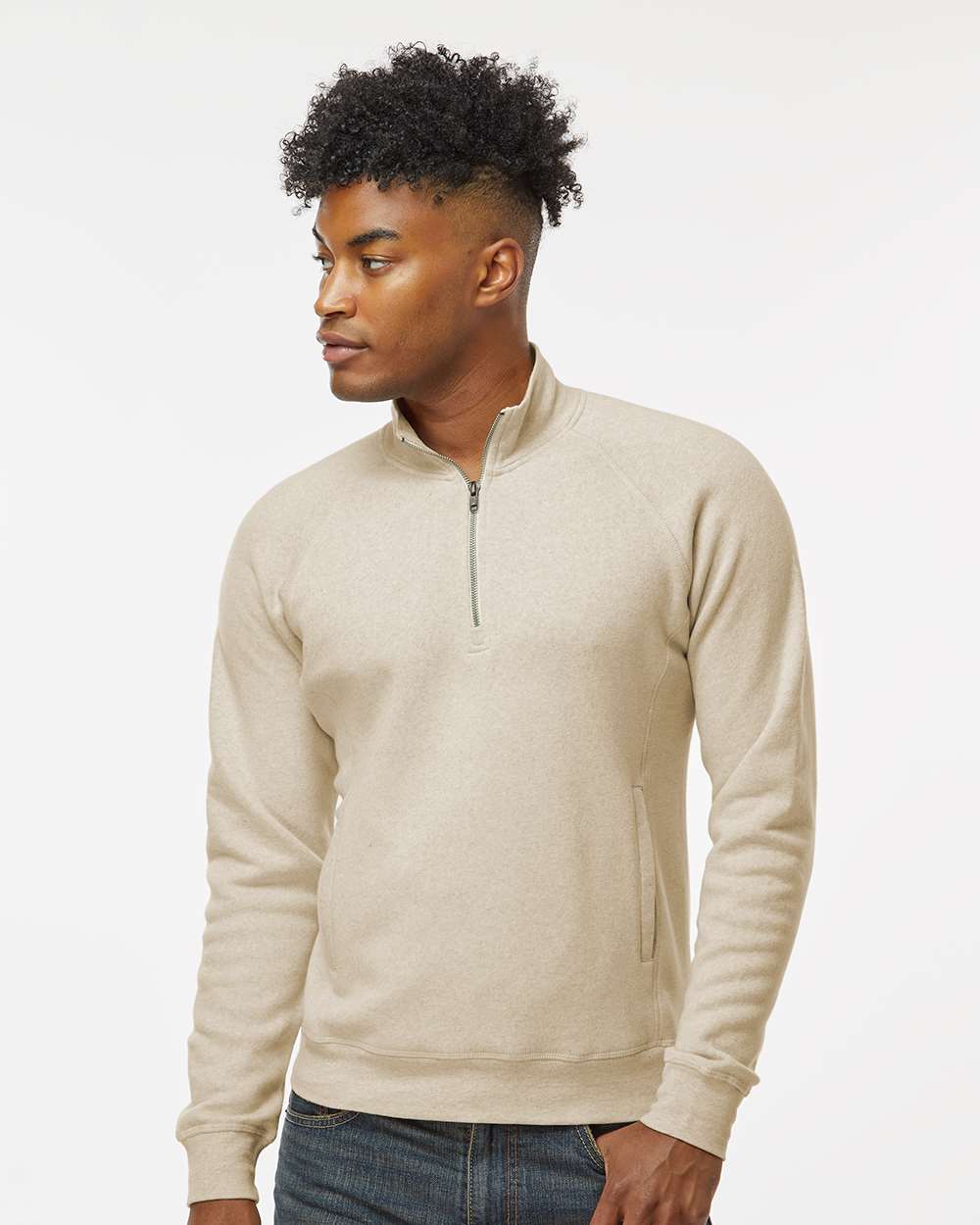 J. America-8869-Triblend Quarter-Zip Sweatshirt - Image 23