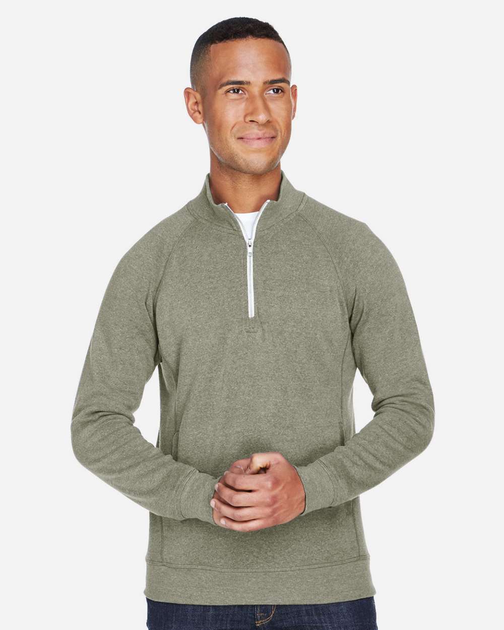 J. America-8869-Triblend Quarter-Zip Sweatshirt - Image 28