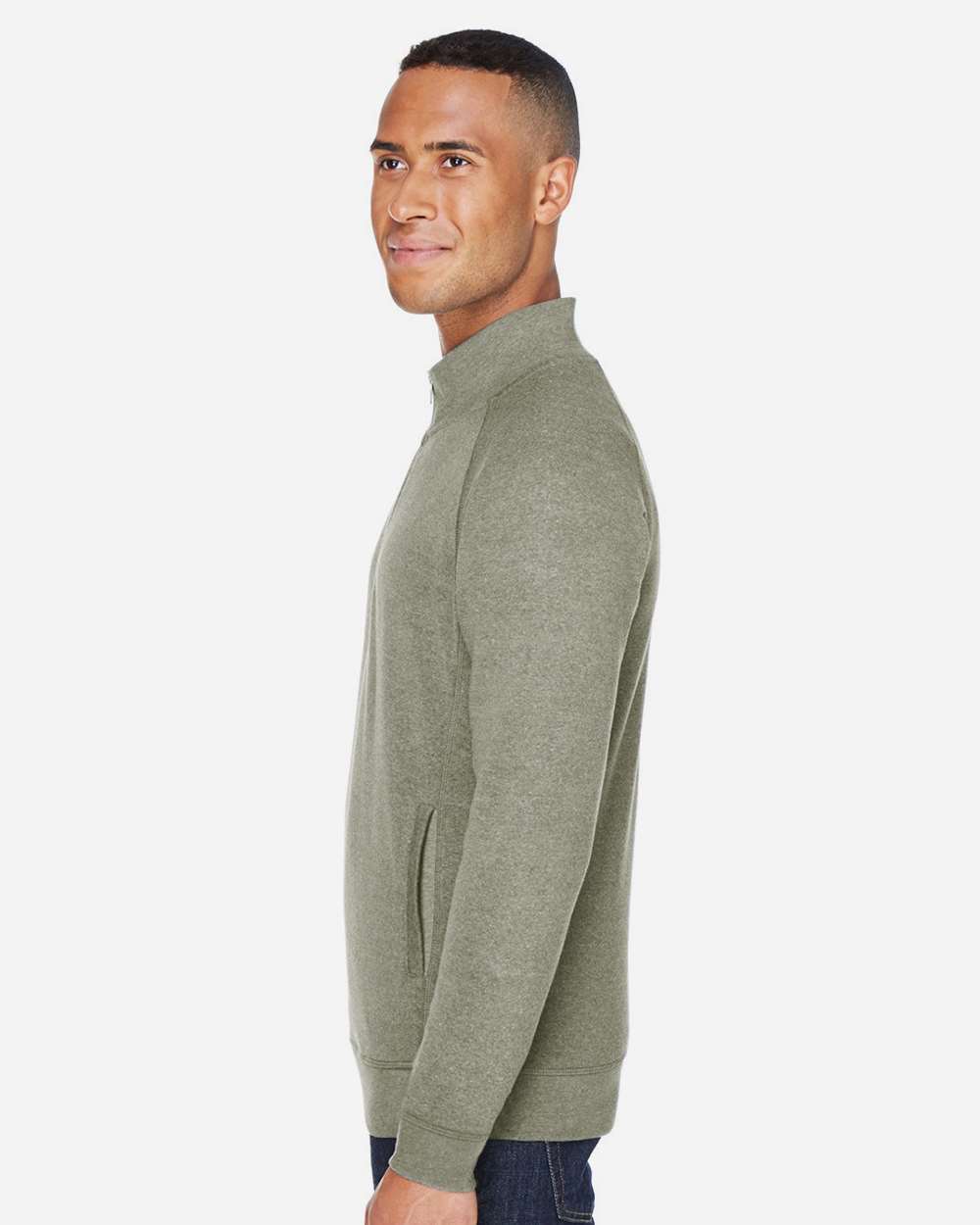 J. America-8869-Triblend Quarter-Zip Sweatshirt - Image 29
