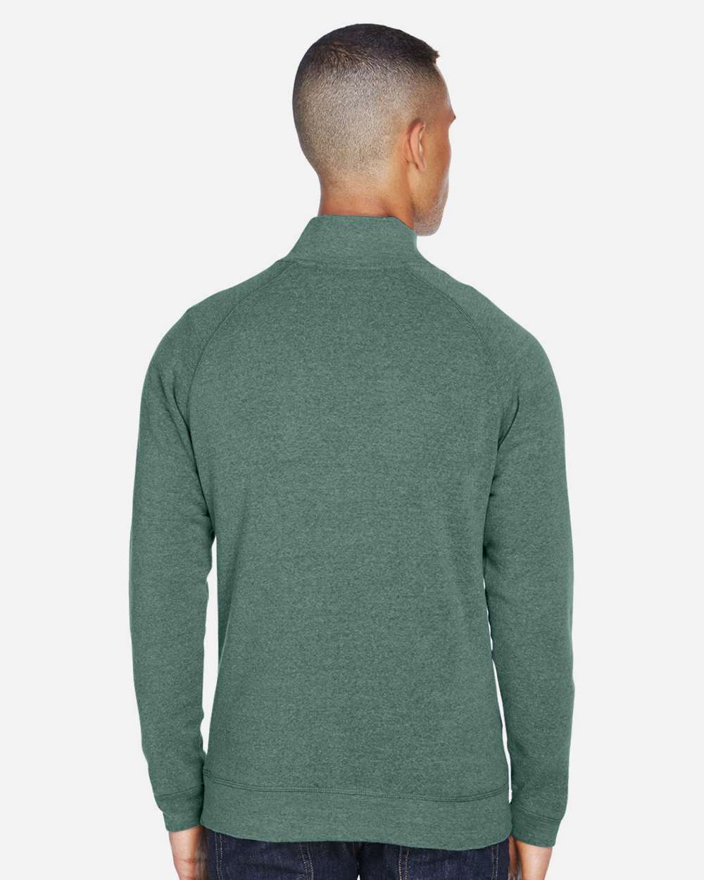 J. America-8869-Triblend Quarter-Zip Sweatshirt - Image 6