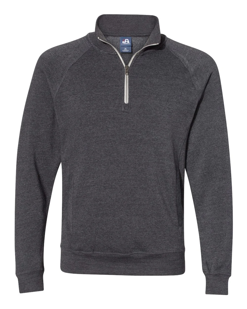 J. America-8869-Triblend Quarter-Zip Sweatshirt - Image 7