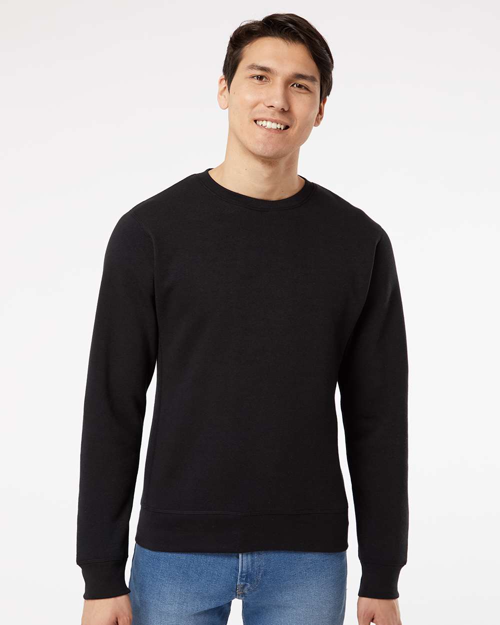 J. America-8870-Triblend Fleece Crewneck Sweatshirt - Image 4