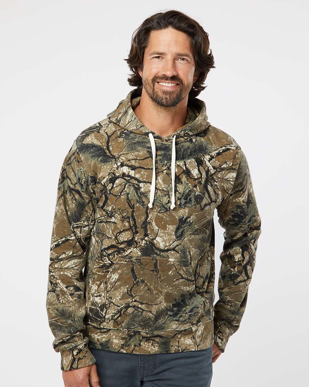 J. America-8871-Triblend Fleece Hooded Sweatshirt - Image 119