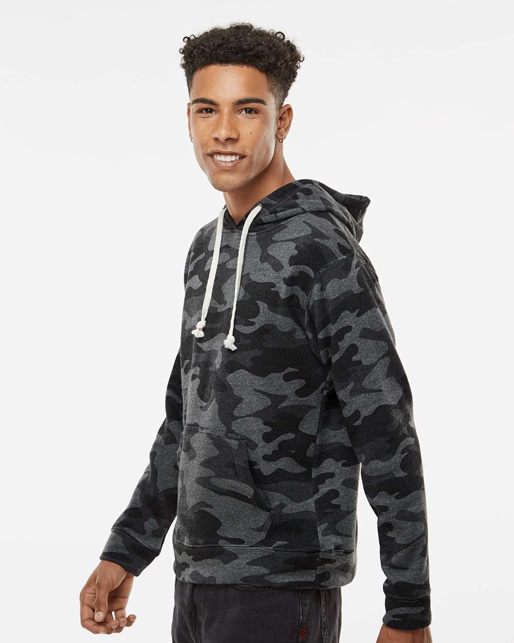 J. America-8871-Triblend Fleece Hooded Sweatshirt - Image 12