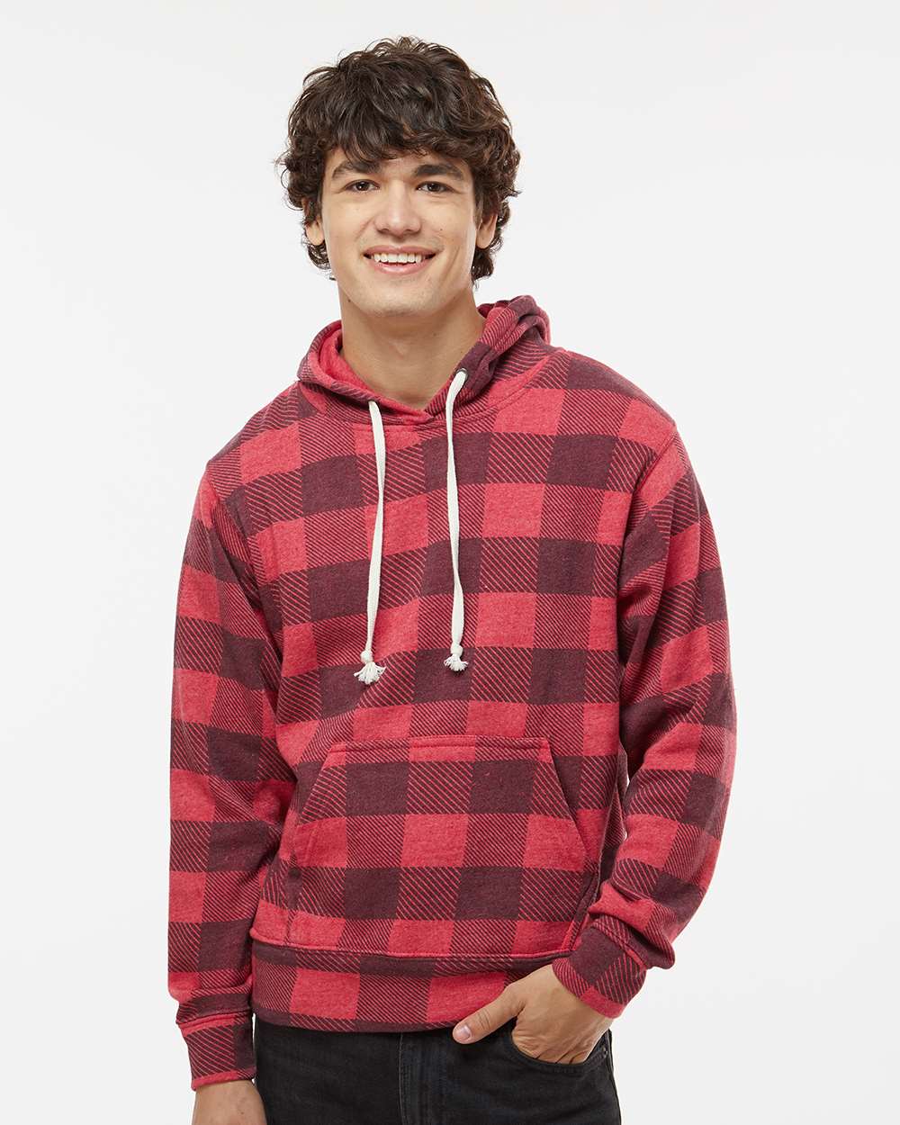 J. America-8871-Triblend Fleece Hooded Sweatshirt - Image 137