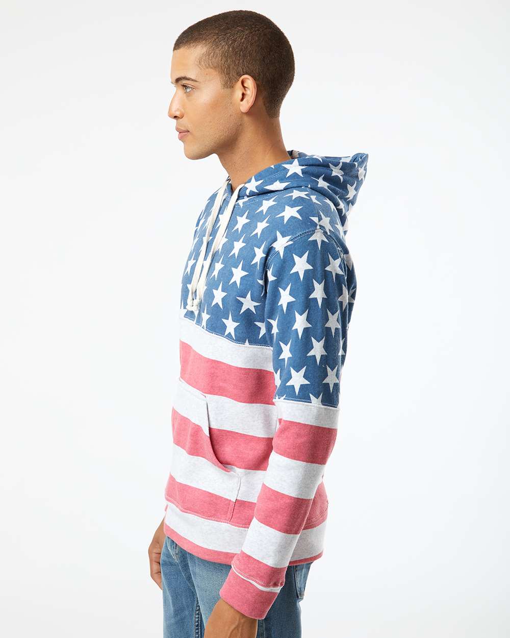 J. America-8871-Triblend Fleece Hooded Sweatshirt - Image 174