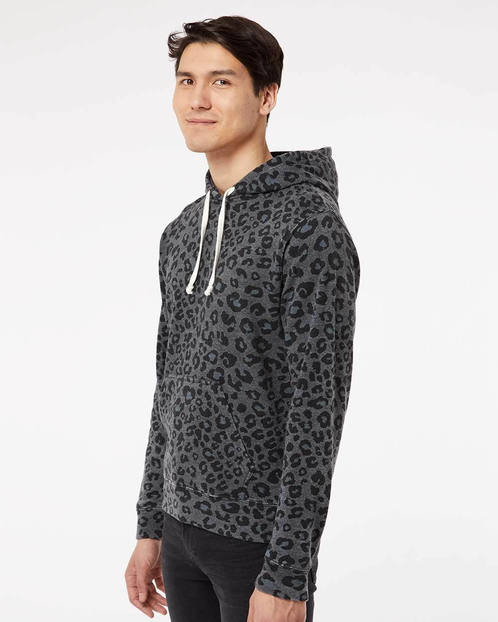 J. America-8871-Triblend Fleece Hooded Sweatshirt - Image 18