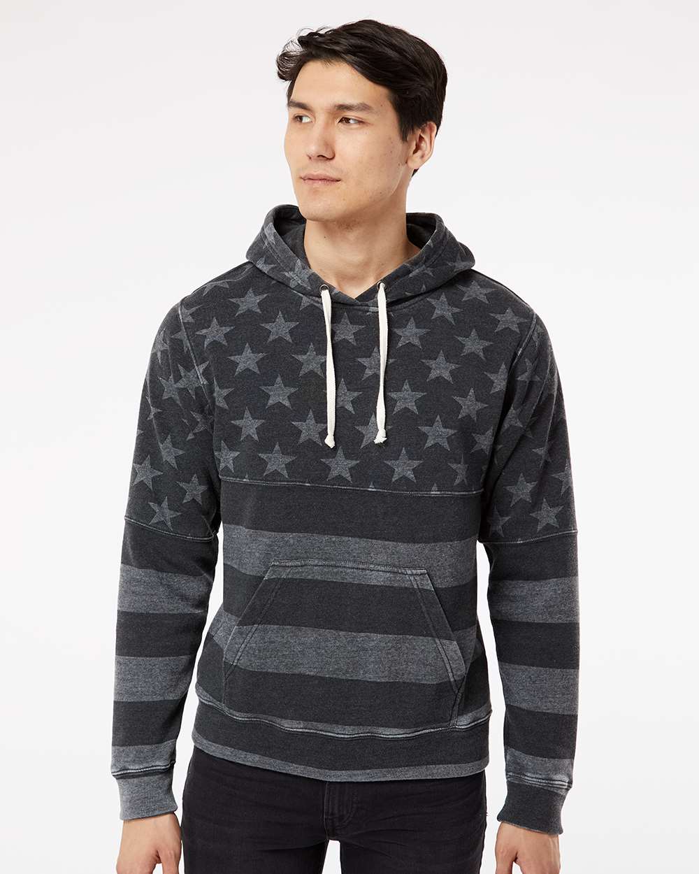 J. America-8871-Triblend Fleece Hooded Sweatshirt - Image 29