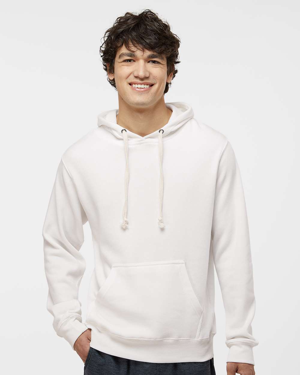 J. America-8871-Triblend Fleece Hooded Sweatshirt - Image 4