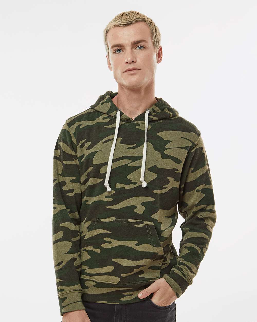 J. America-8871-Triblend Fleece Hooded Sweatshirt - Image 41
