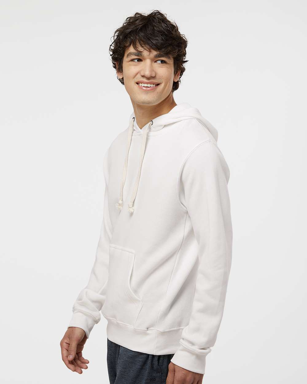 J. America-8871-Triblend Fleece Hooded Sweatshirt - Image 5