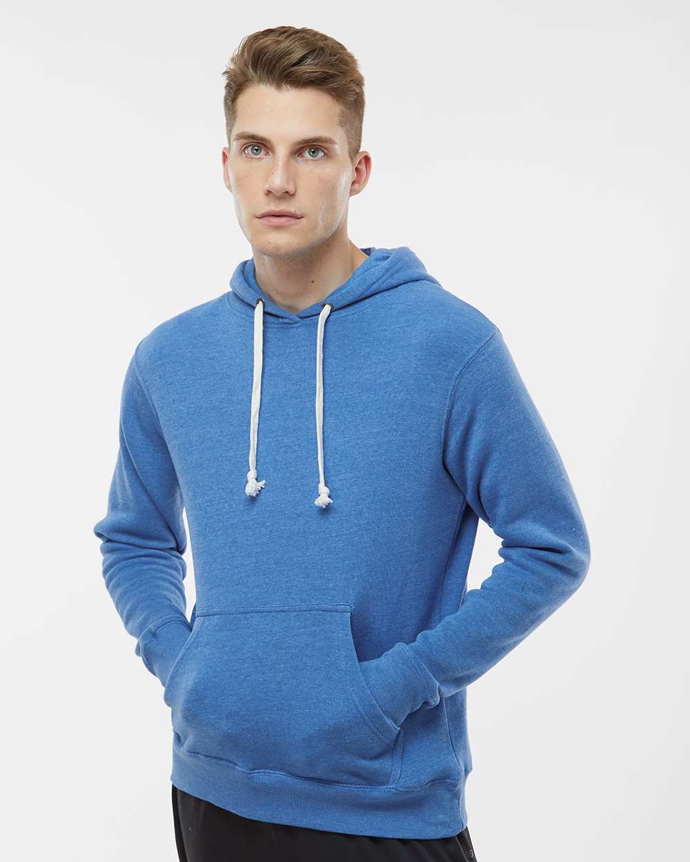 J. America-8871-Triblend Fleece Hooded Sweatshirt - Image 59