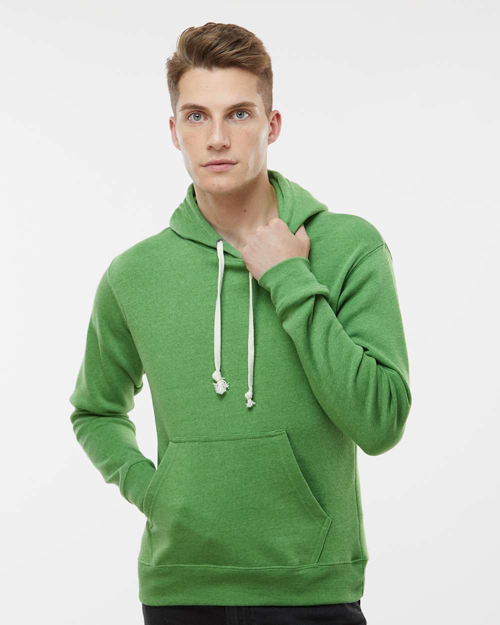 J. America-8871-Triblend Fleece Hooded Sweatshirt - Image 77
