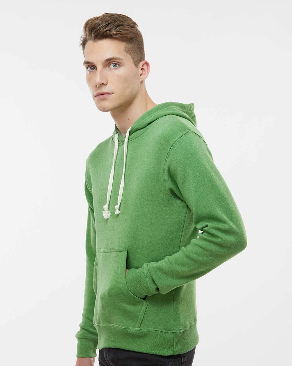 J. America-8871-Triblend Fleece Hooded Sweatshirt - Image 78