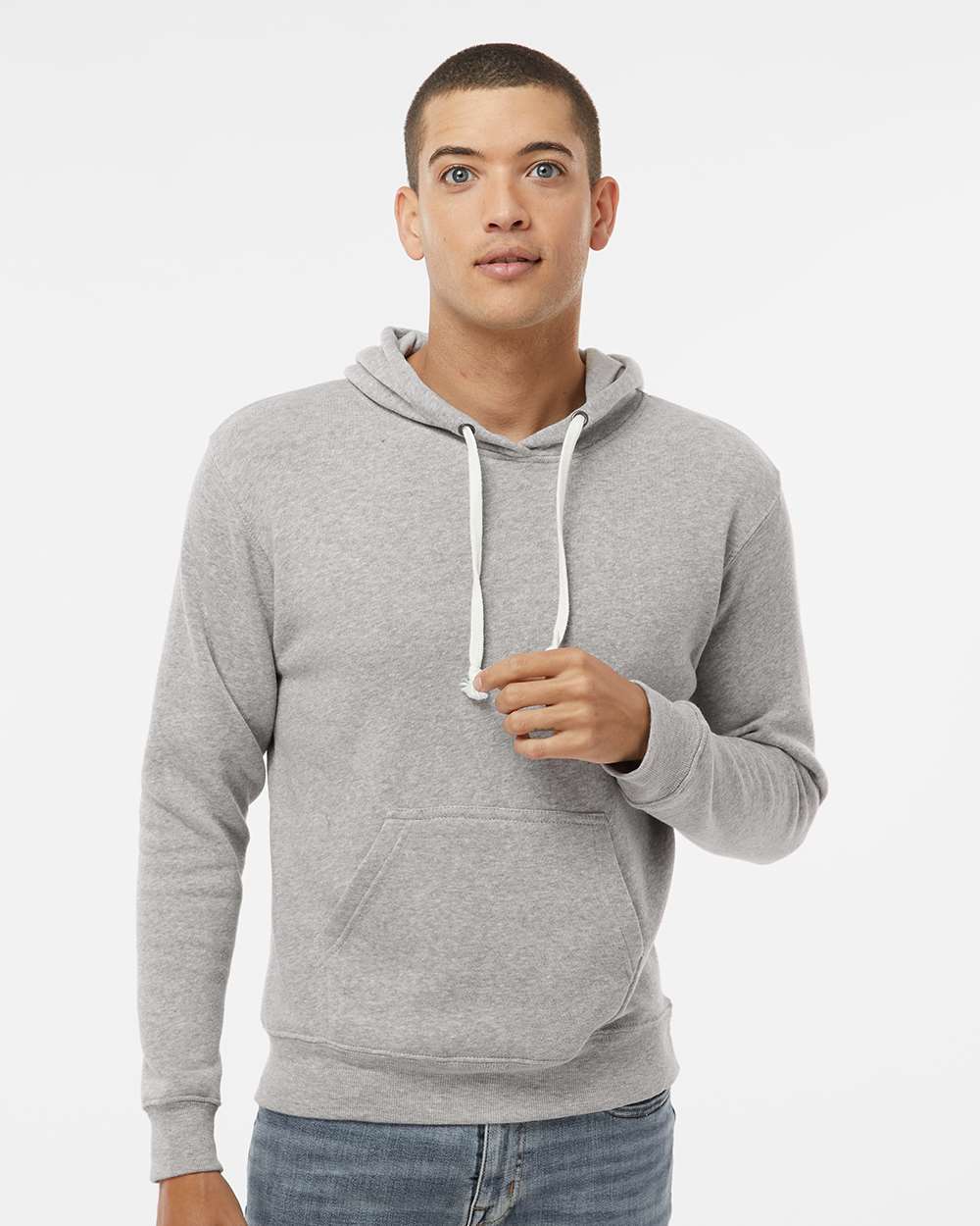 J. America-8871-Triblend Fleece Hooded Sweatshirt - Image 89