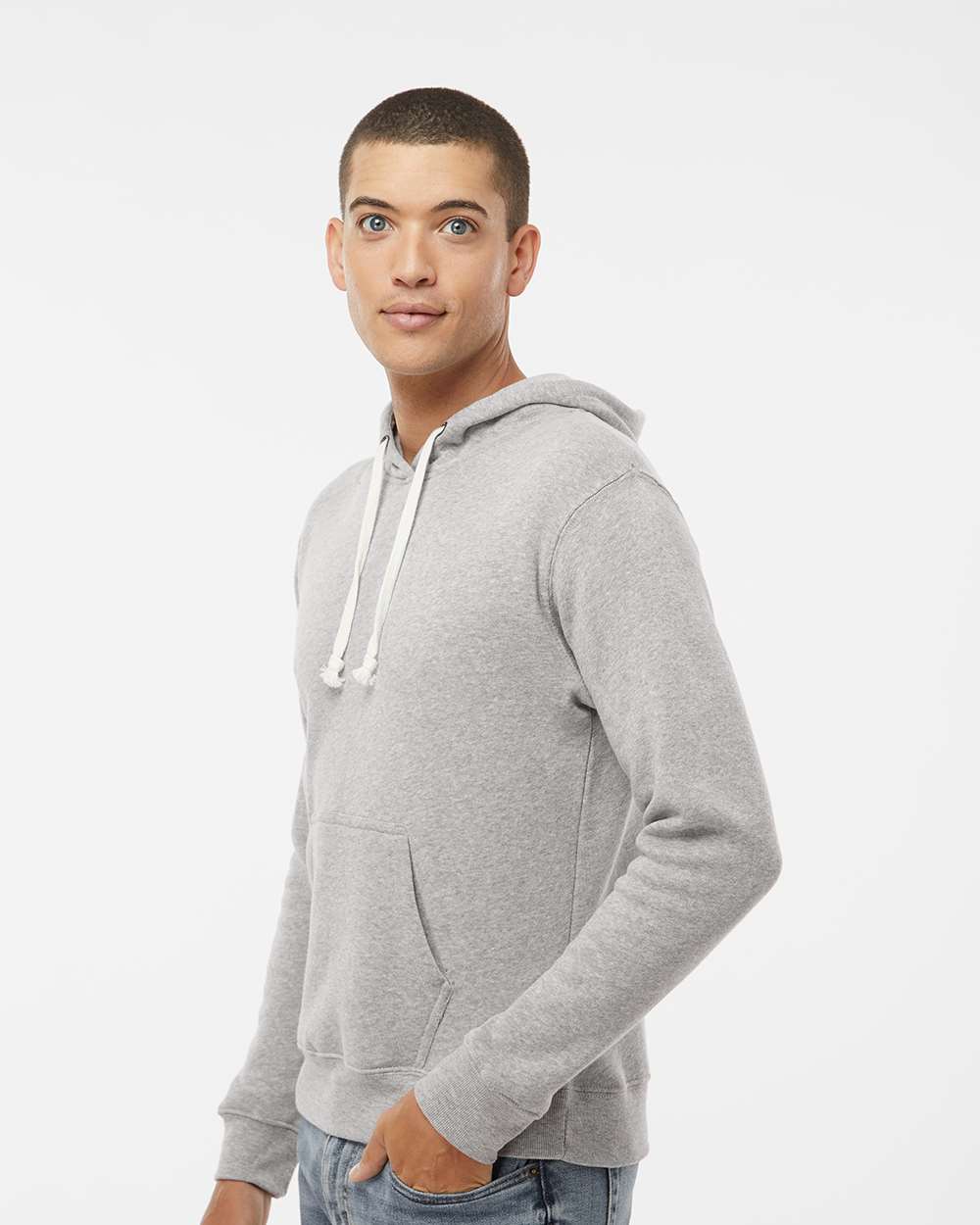 J. America-8871-Triblend Fleece Hooded Sweatshirt - Image 90