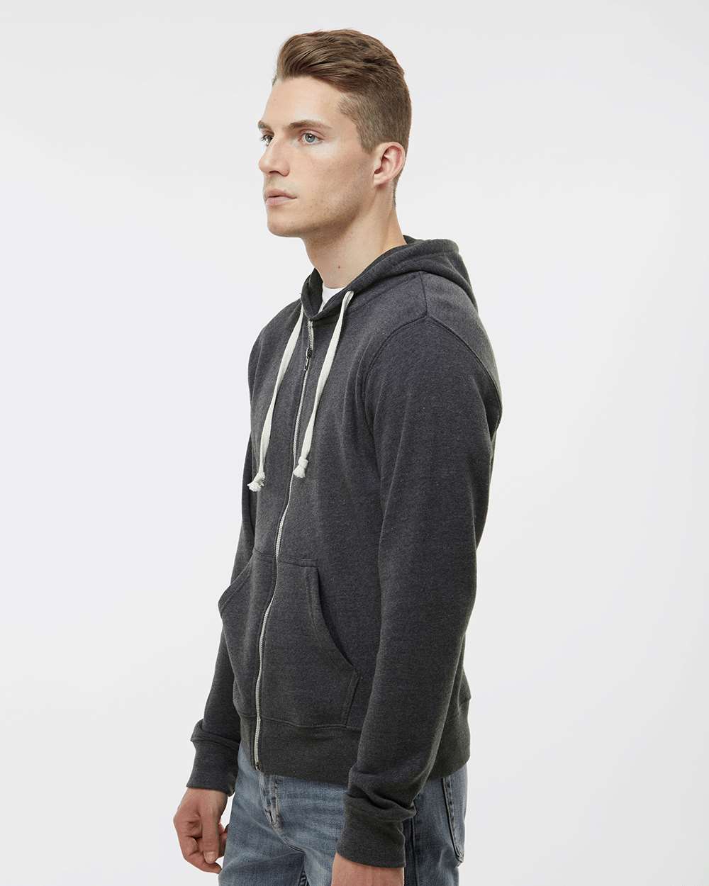 J. America-8872-Triblend Full-Zip Hooded Sweatshirt - Image 12