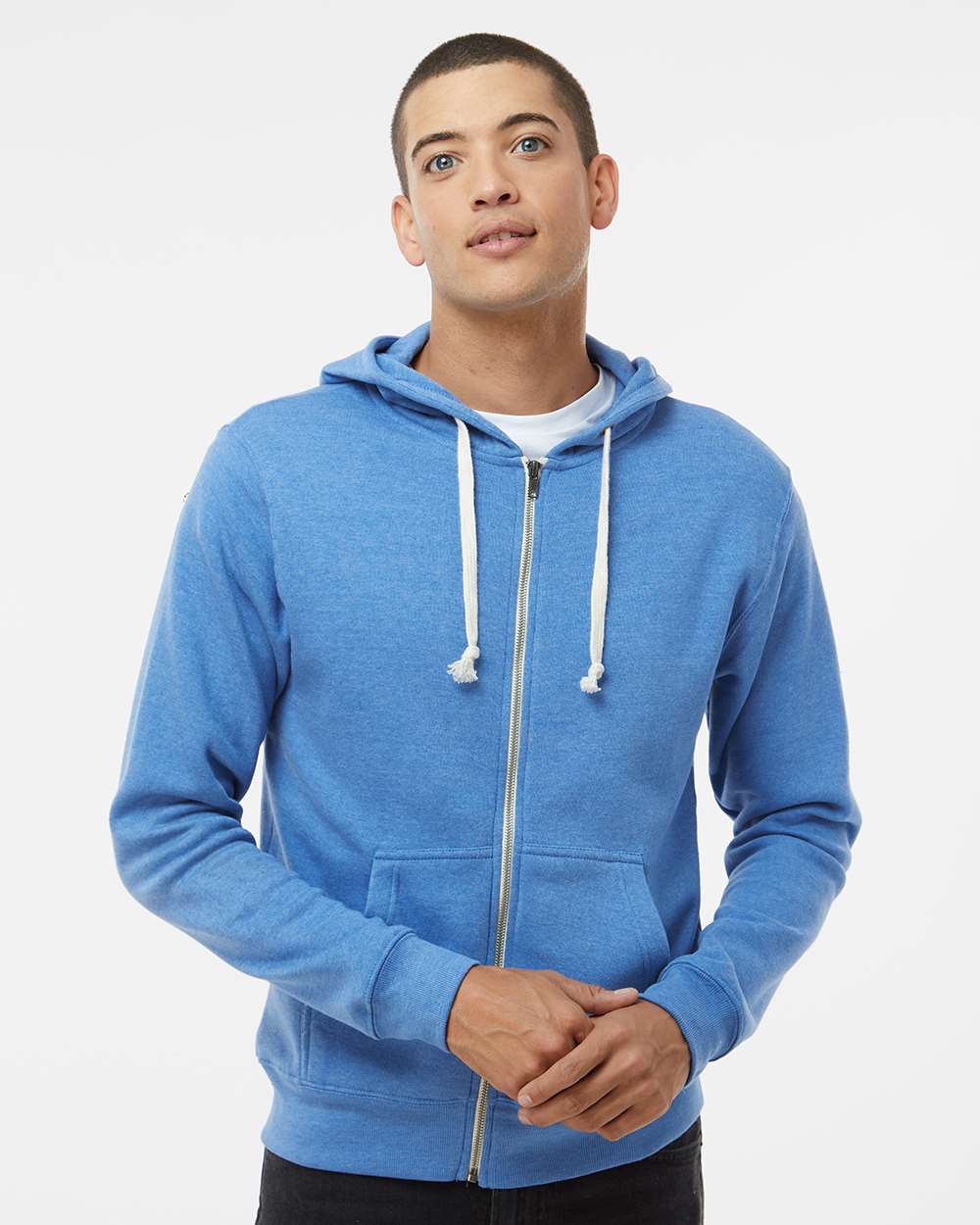 J. America-8872-Triblend Full-Zip Hooded Sweatshirt - Image 17