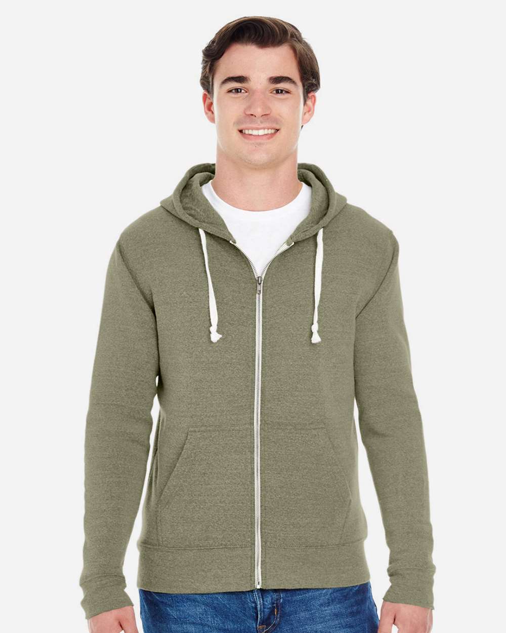 J. America-8872-Triblend Full-Zip Hooded Sweatshirt - Image 36