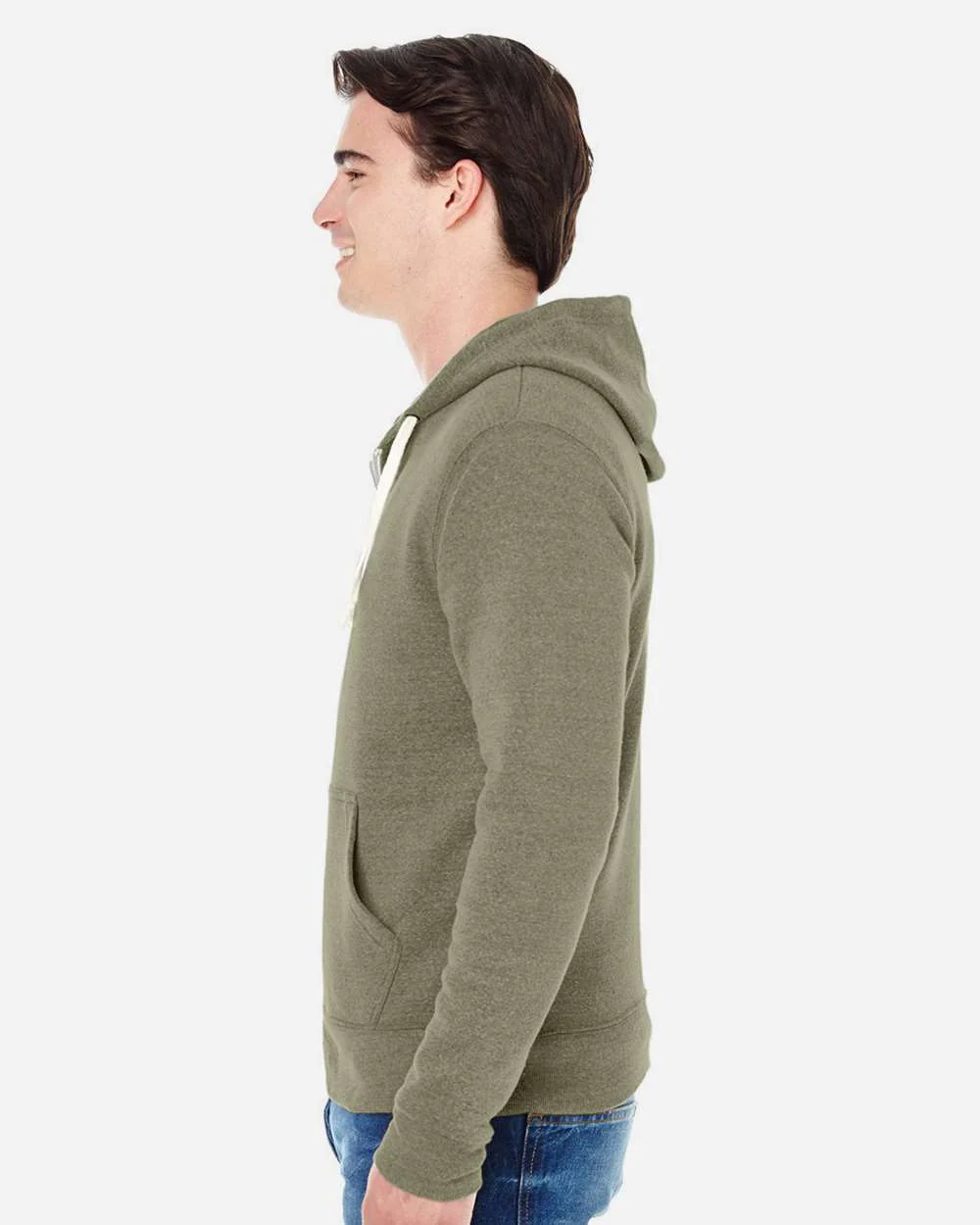J. America-8872-Triblend Full-Zip Hooded Sweatshirt - Image 37