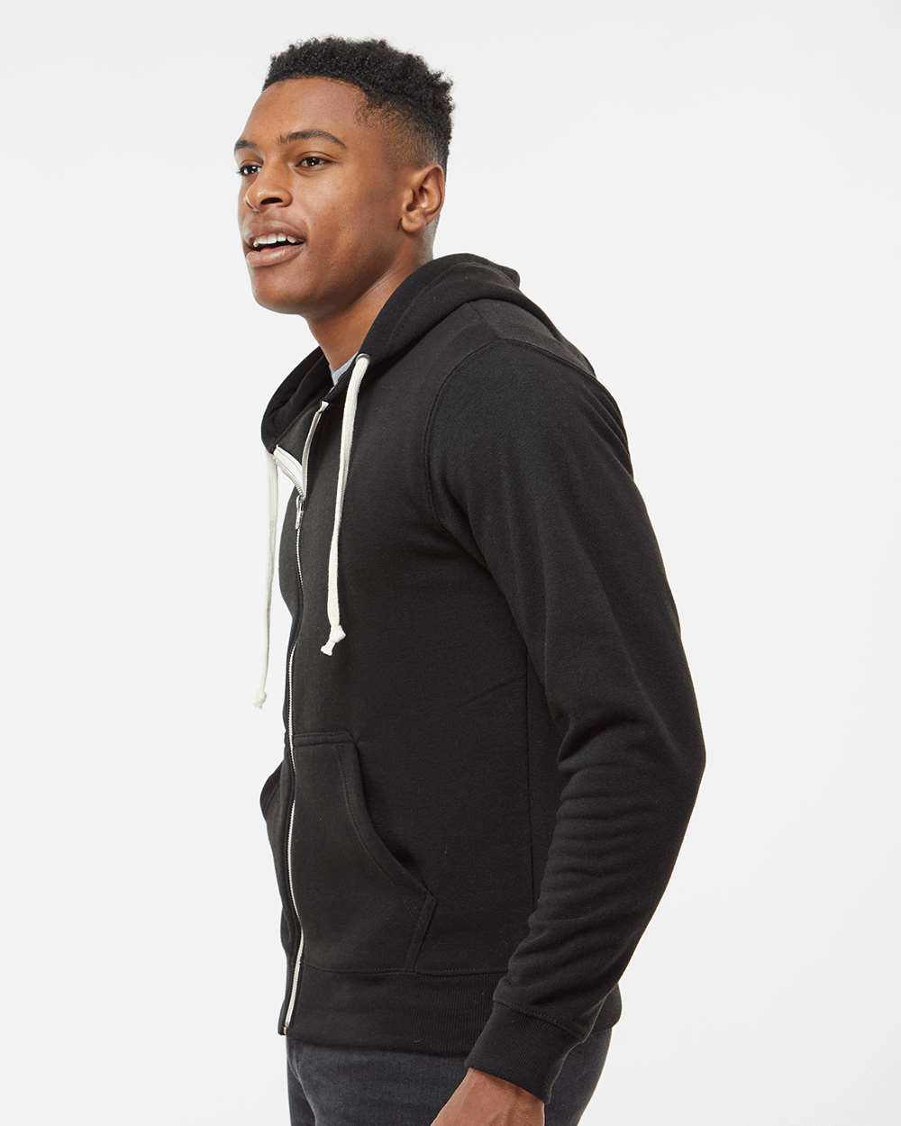J. America-8872-Triblend Full-Zip Hooded Sweatshirt - Image 5