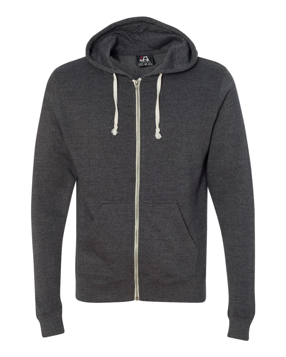 J. America-8872-Triblend Full-Zip Hooded Sweatshirt - Image 8