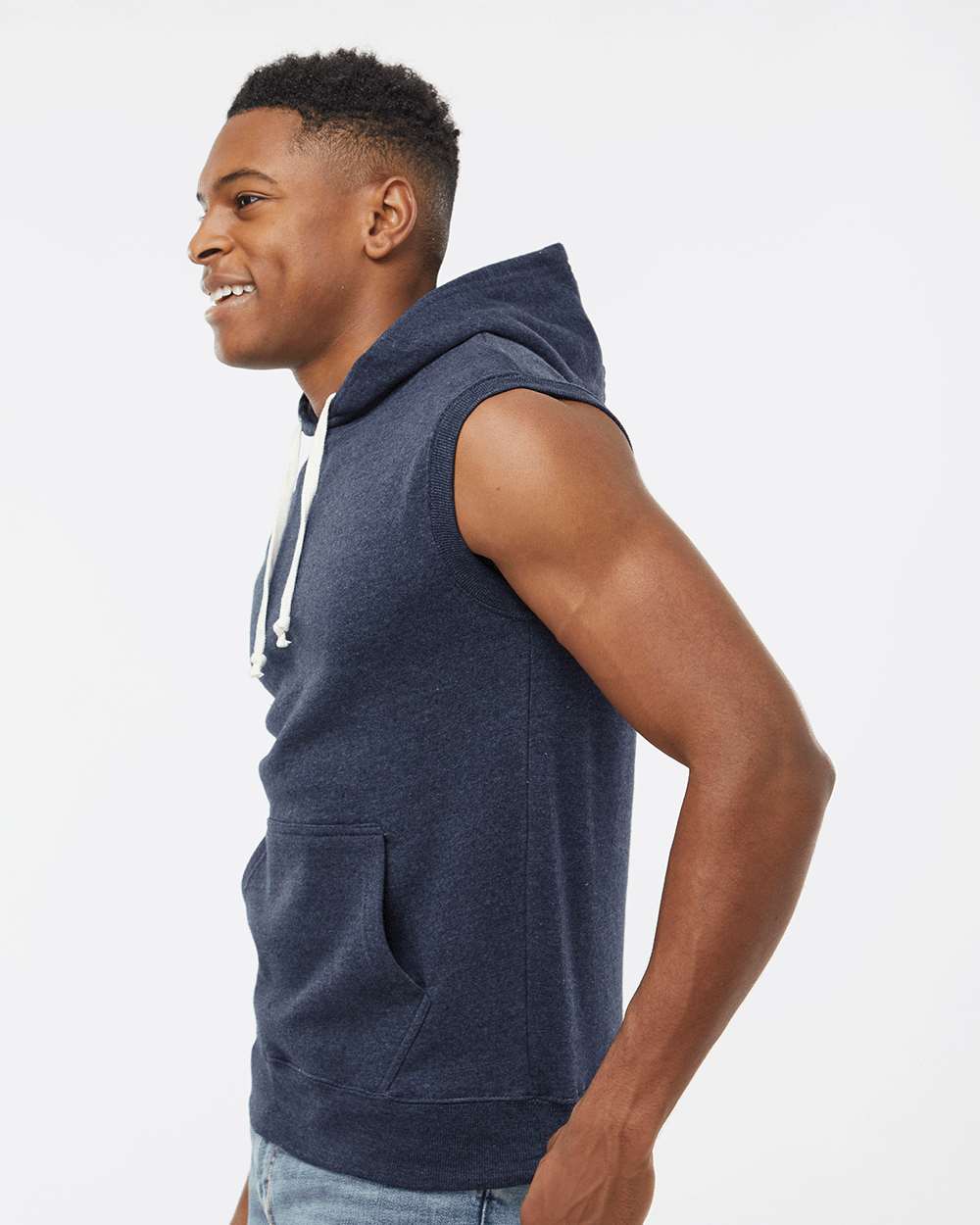 J. America-8877-Triblend Sleeveless Hooded Sweatshirt - Image 18