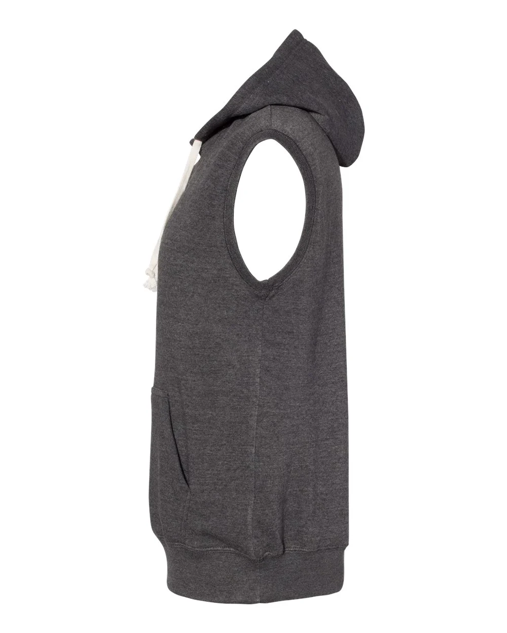 J. America-8877-Triblend Sleeveless Hooded Sweatshirt - Image 3