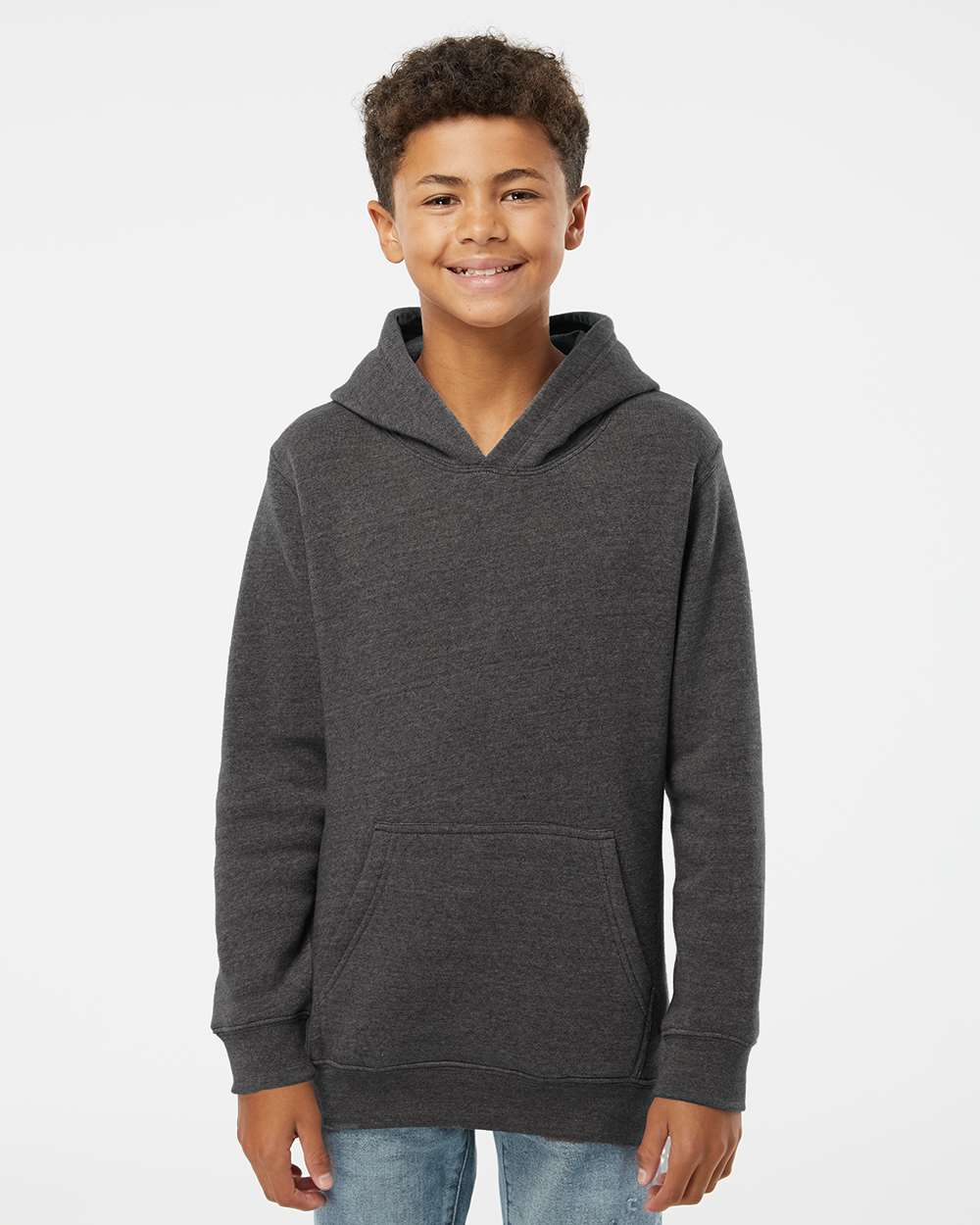J. America-8880-Youth Triblend Fleece Hooded Sweatshirt - Image 11