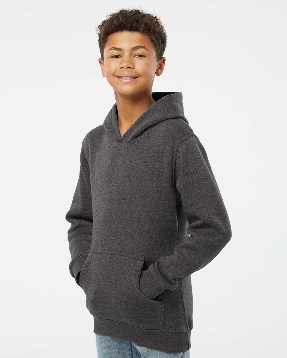 J. America-8880-Youth Triblend Fleece Hooded Sweatshirt - Image 12