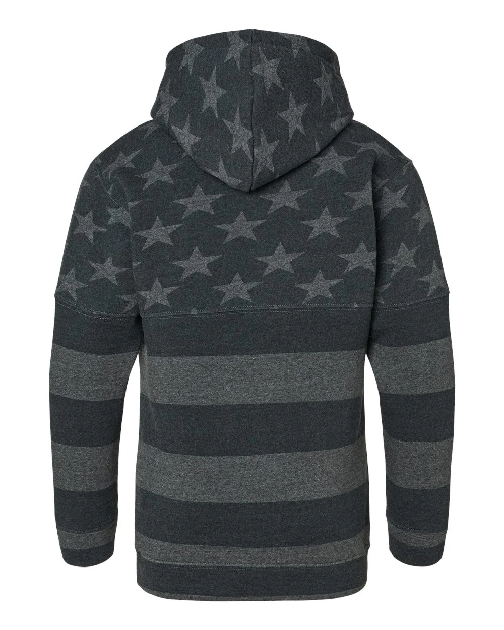 J. America-8880-Youth Triblend Fleece Hooded Sweatshirt - Image 3