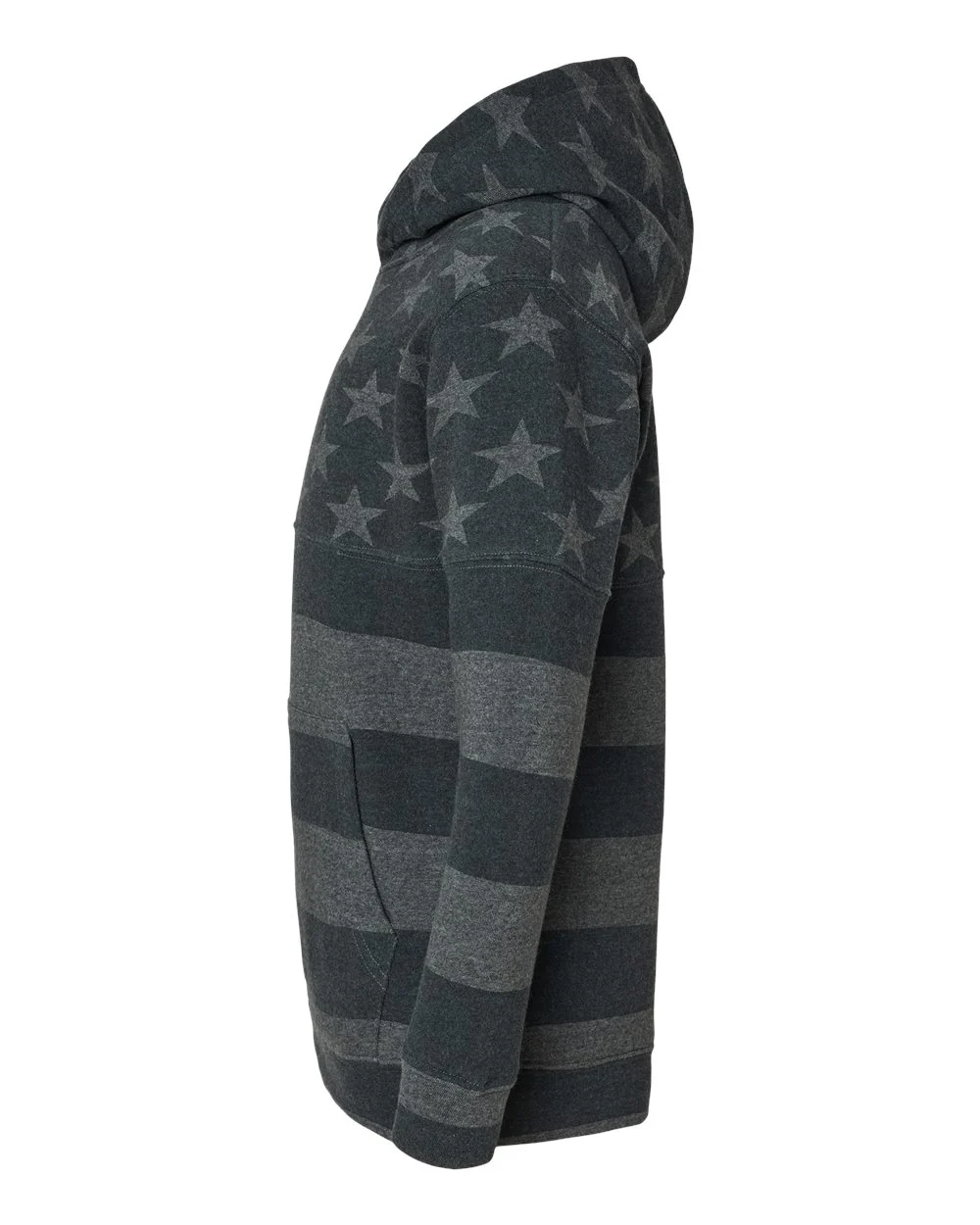 J. America-8880-Youth Triblend Fleece Hooded Sweatshirt - Image 4