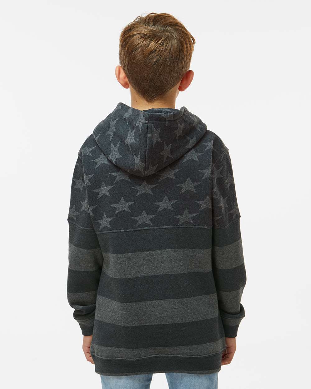 J. America-8880-Youth Triblend Fleece Hooded Sweatshirt - Image 7