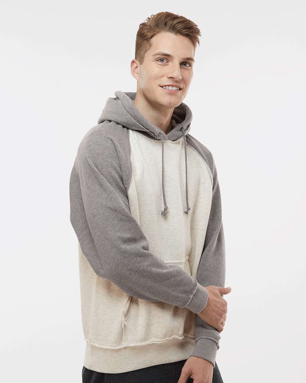 J. America-8885-Vintage Heather Hooded Sweatshirt - Image 18