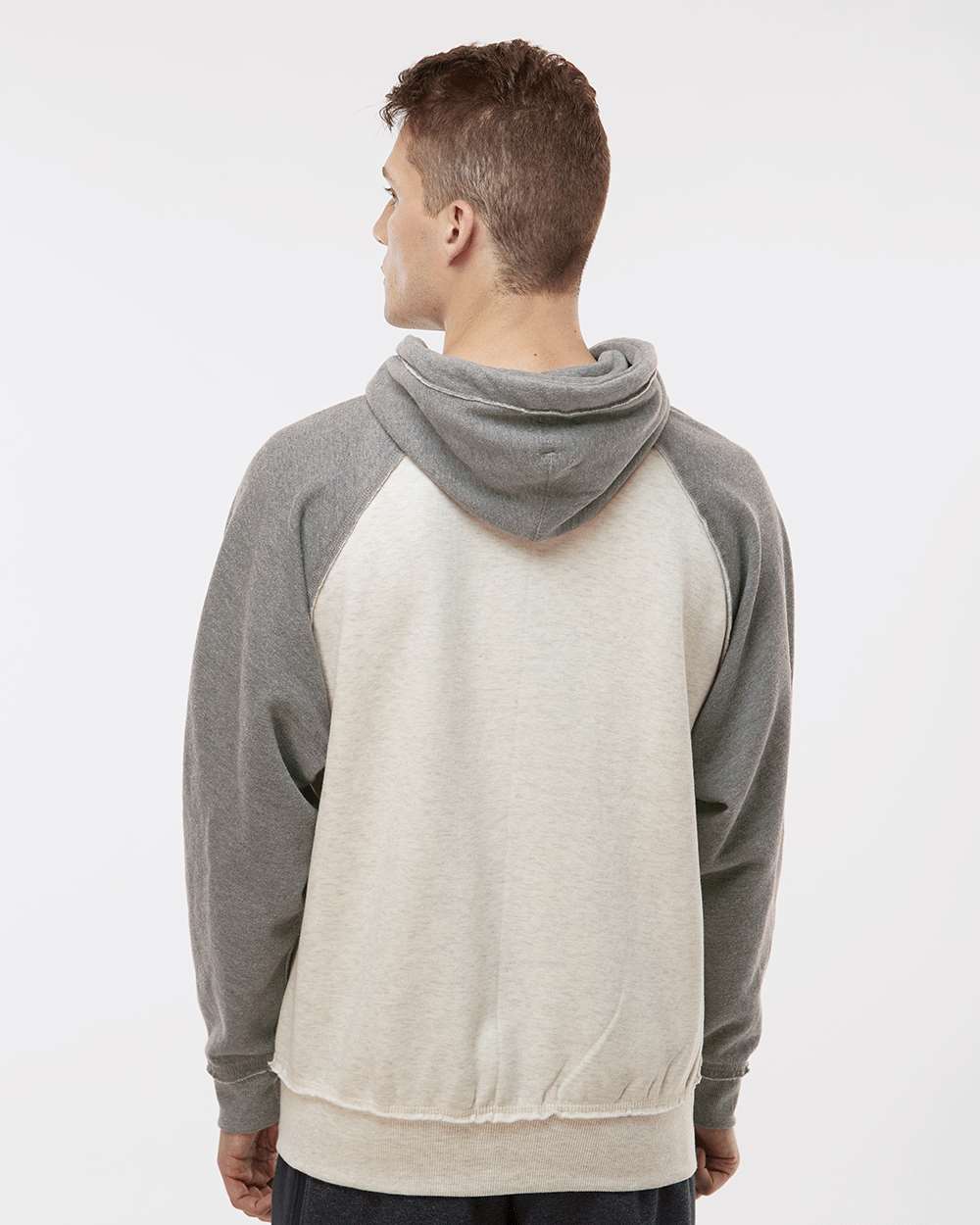 J. America-8885-Vintage Heather Hooded Sweatshirt - Image 19