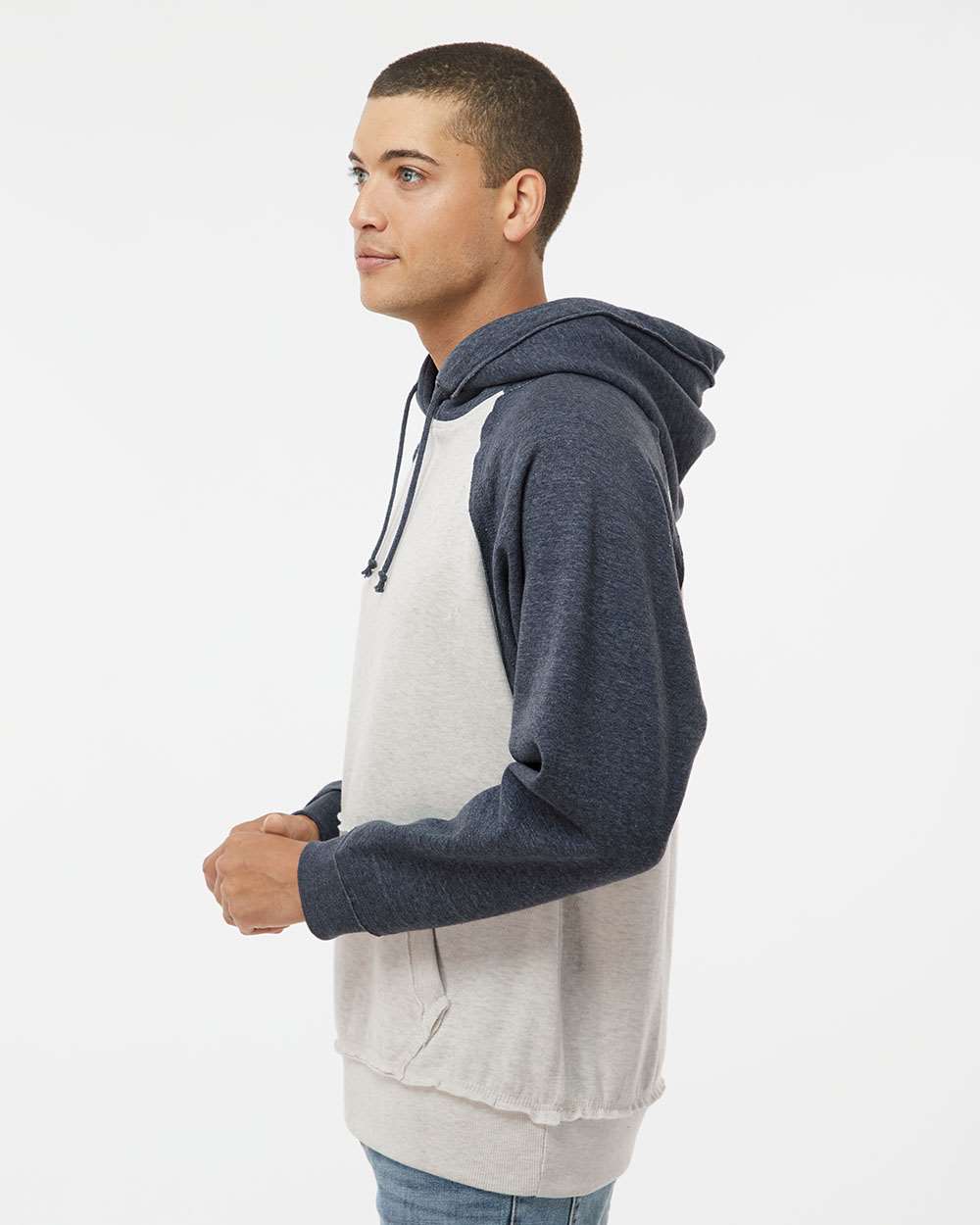 J. America-8885-Vintage Heather Hooded Sweatshirt - Image 24