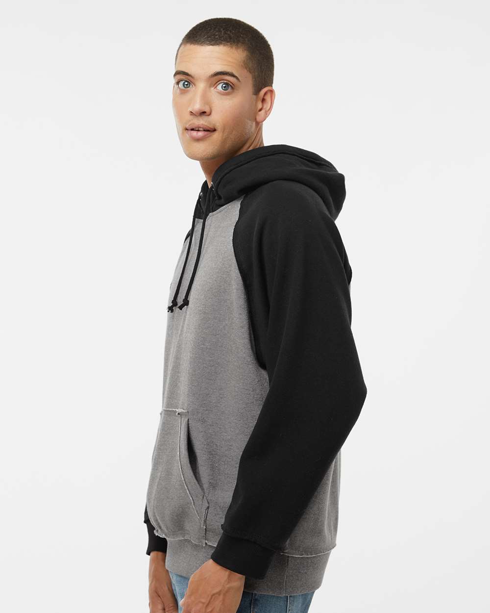 J. America-8885-Vintage Heather Hooded Sweatshirt - Image 30
