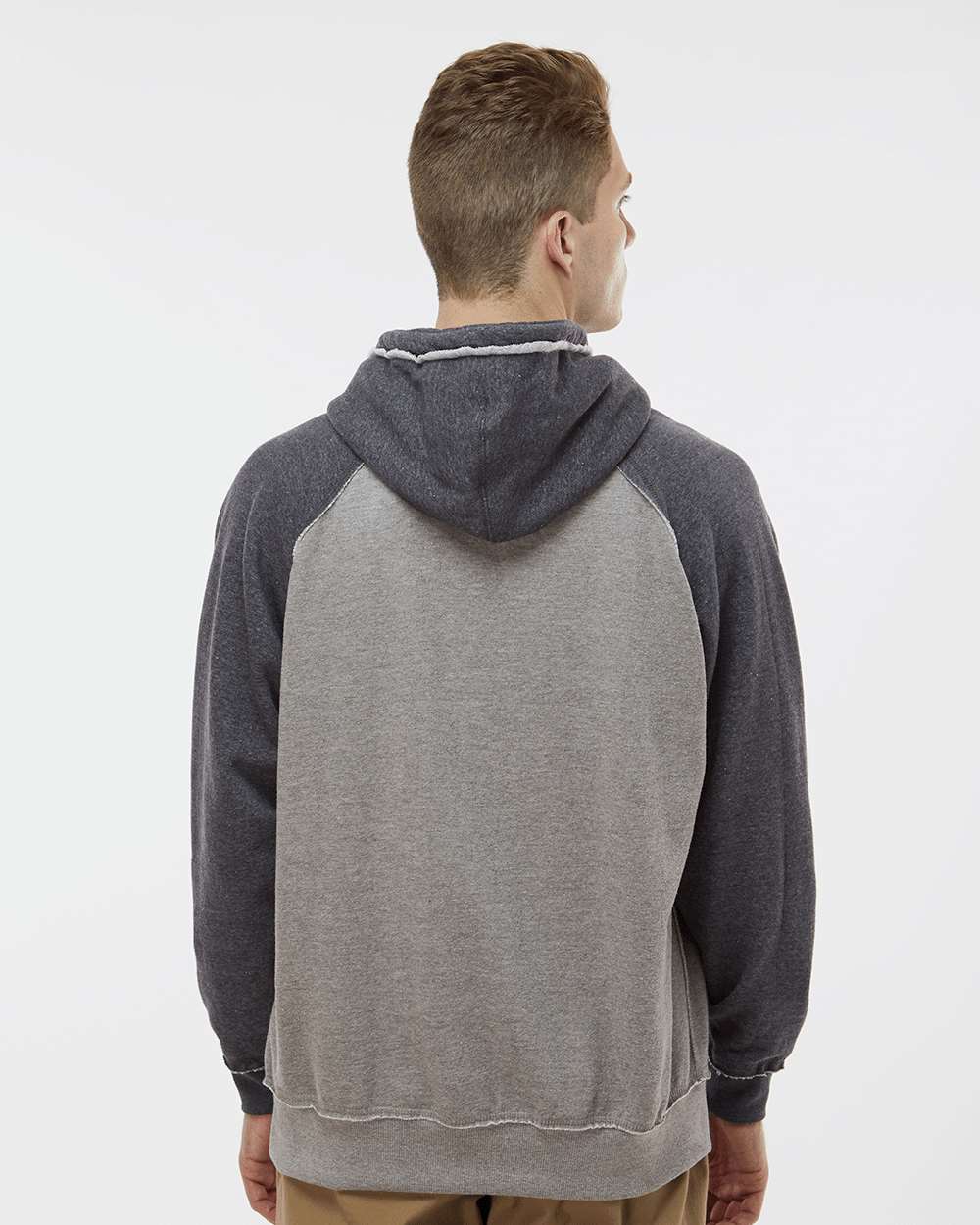 J. America-8885-Vintage Heather Hooded Sweatshirt - Image 37