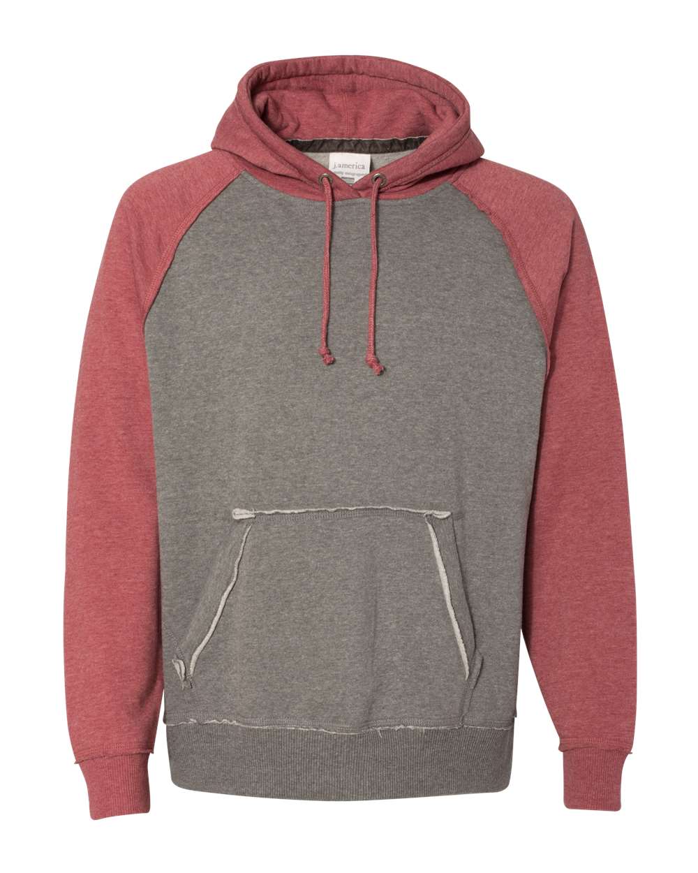 J. America-8885-Vintage Heather Hooded Sweatshirt - Image 38