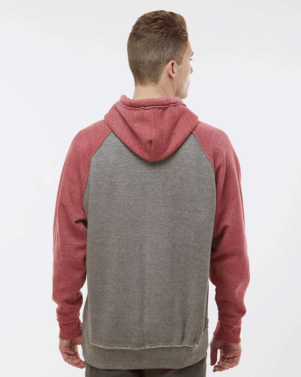 J. America-8885-Vintage Heather Hooded Sweatshirt - Image 43