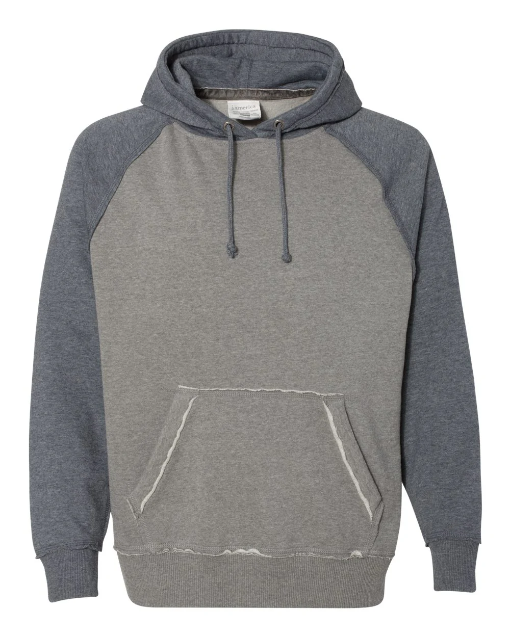 J. America-8885-Vintage Heather Hooded Sweatshirt - Image 44