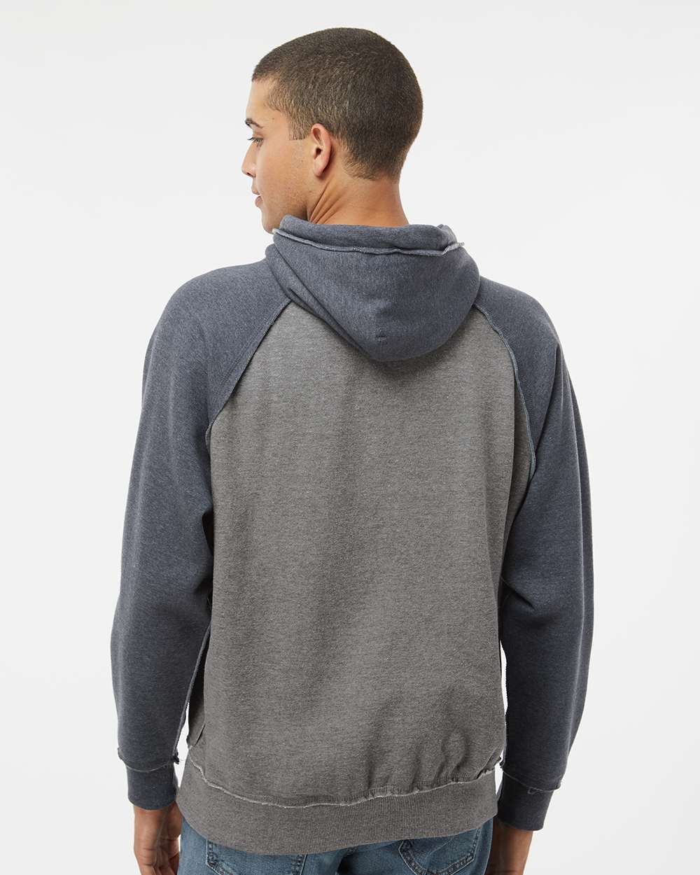 J. America-8885-Vintage Heather Hooded Sweatshirt - Image 49