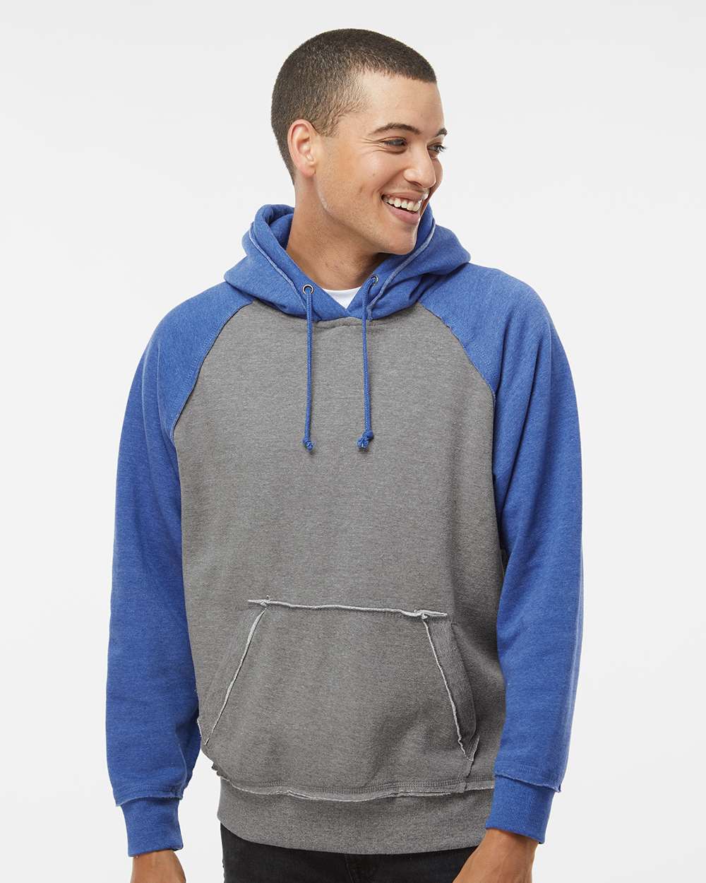 J. America-8885-Vintage Heather Hooded Sweatshirt - Image 53