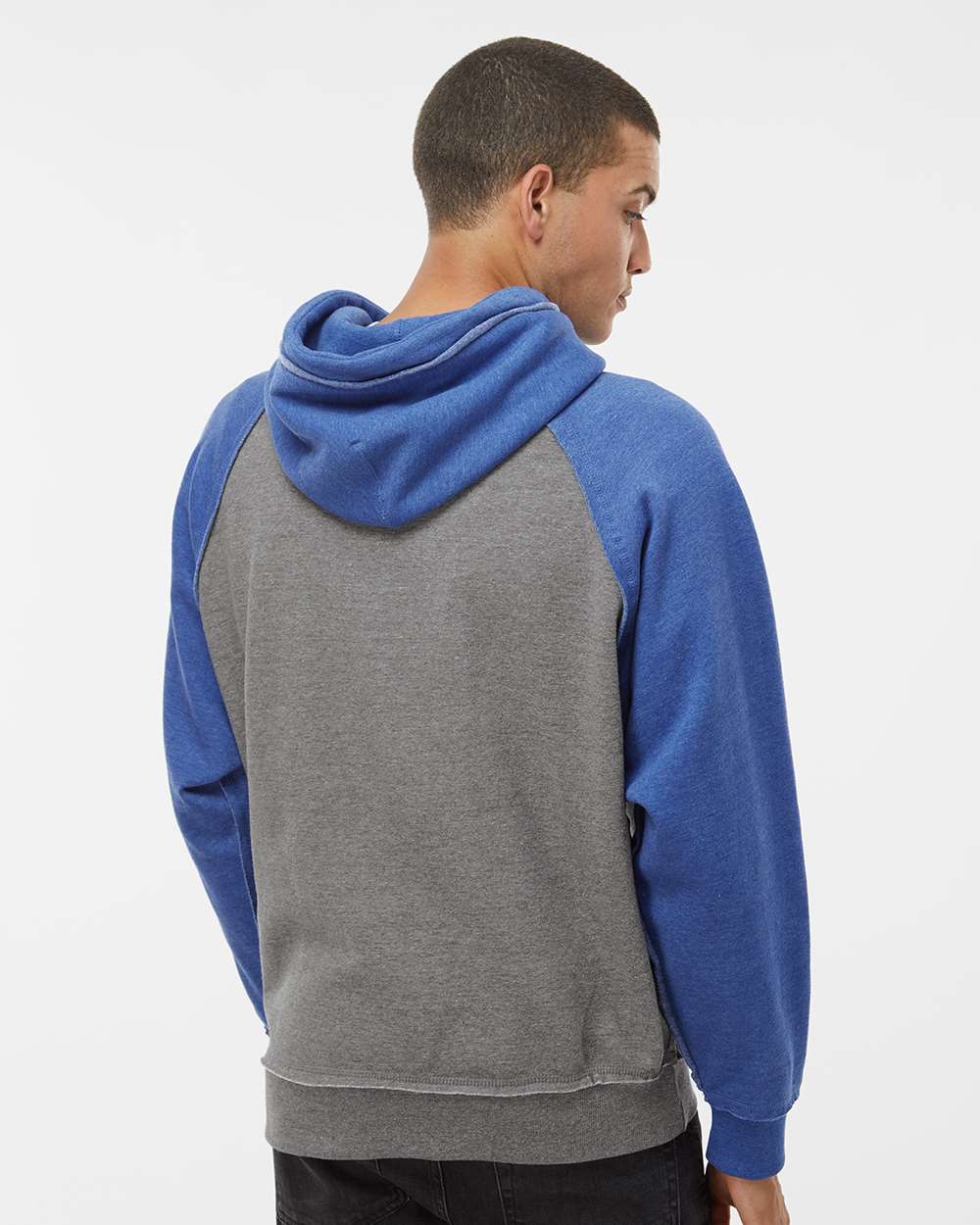 J. America-8885-Vintage Heather Hooded Sweatshirt - Image 55