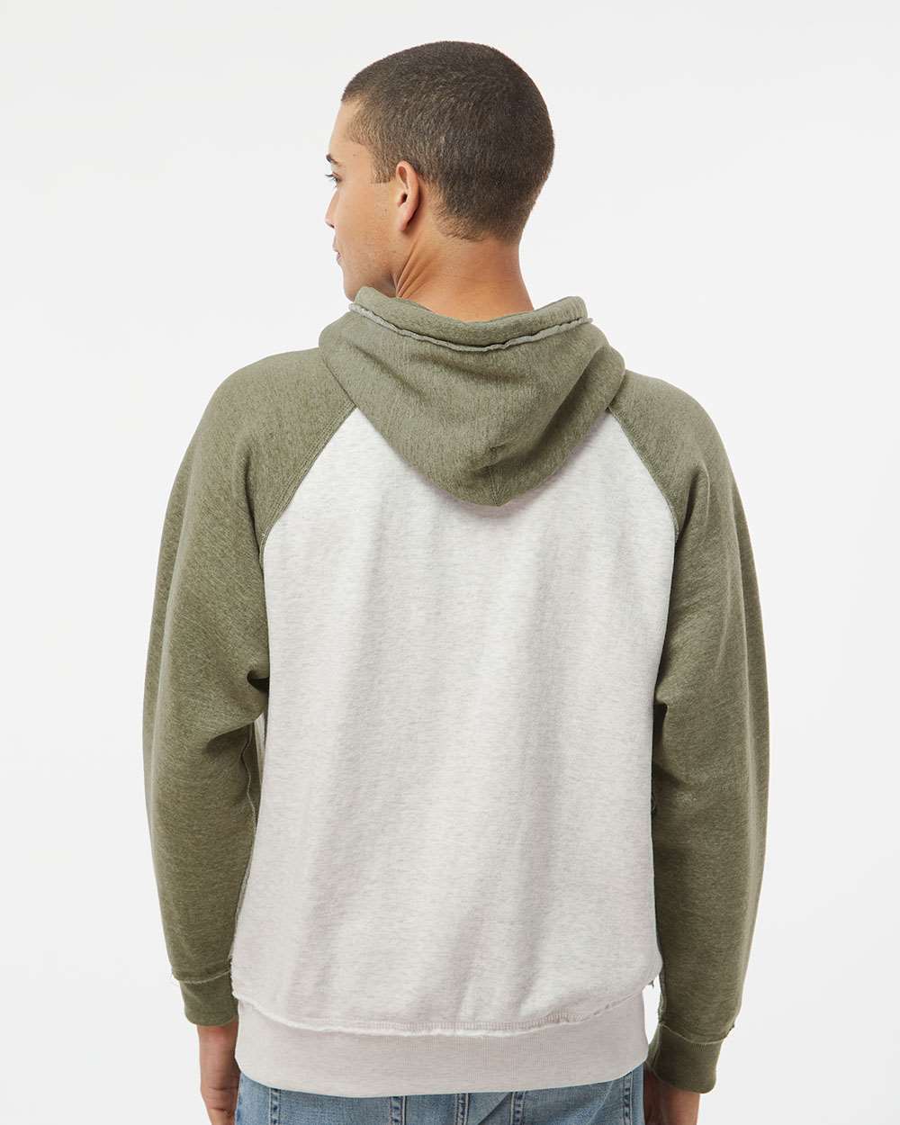 J. America-8885-Vintage Heather Hooded Sweatshirt - Image 6
