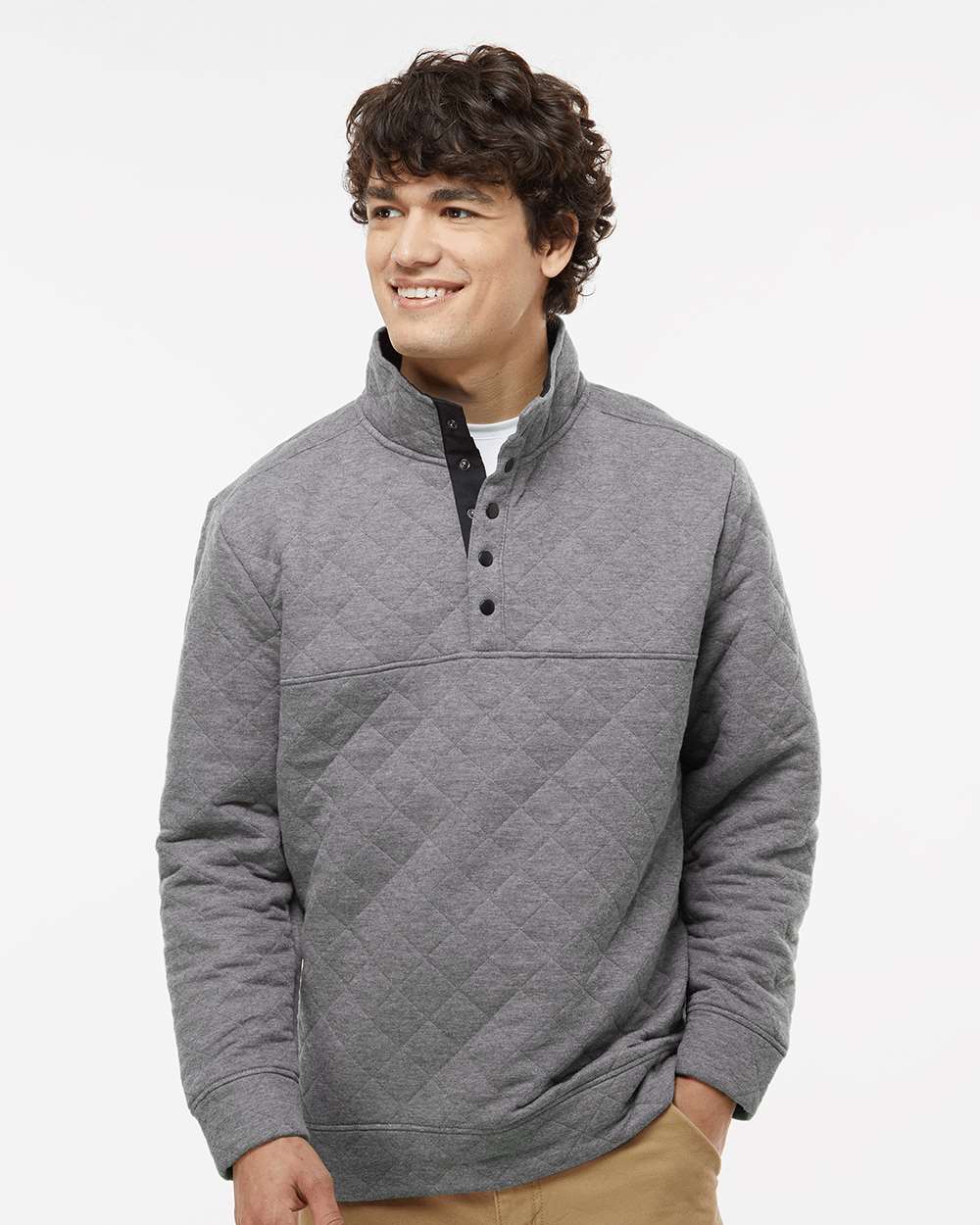 J. America-8890-Quilted Snap Pullover - Image 11
